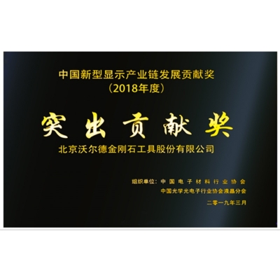 中國新型顯示產(chǎn)業(yè)鏈發(fā)展突出貢獻獎